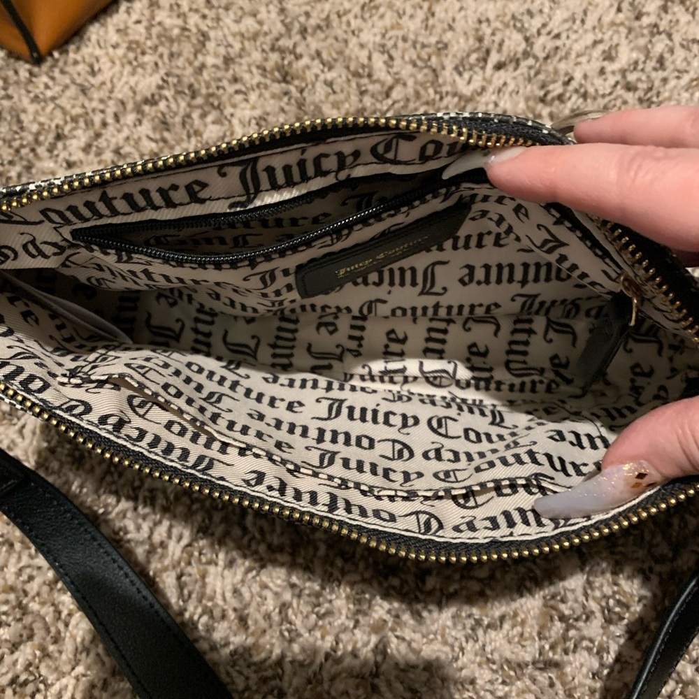 Juicy Couture Black and Gray Shoulder Bag - Picture 3 of 6